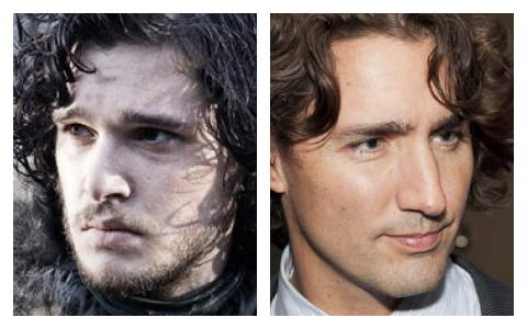 John Snow and Justin Trudeau.