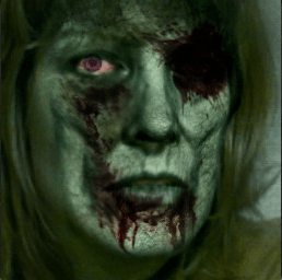 janelle as a zombie