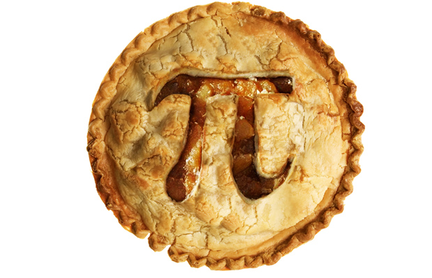 pi baked into a pie