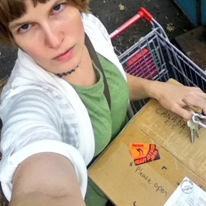 Shopping cart and box